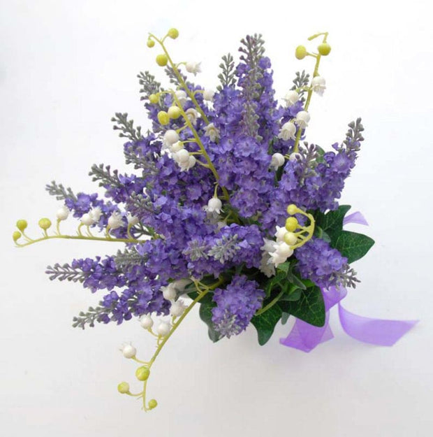 Bridesmaids Silk Lilac Lavender & Lily of the Valley Wedding Posy