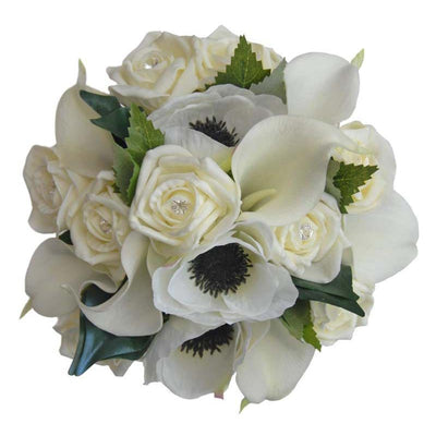 Bridesmaids Ivory Calla Lily, Anemone & Rose Wedding Posy