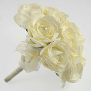 Ivory Diamante Foam Rose Bridesmaids Wedding Posy