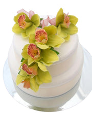 Apple Green Silk Orchid Wedding Cake Spray Decoration