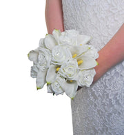 Ivory Diamante Rose & Calla Lily Bridesmaids Wedding Bouquet