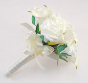 Ivory Diamante Rose & Calla Lily Bridesmaids Wedding Bouquet