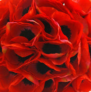 Brides Artificial Bright Red Silk Anemone Wedding Bouquet