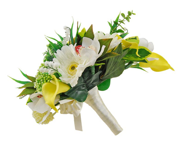 Brides Ivory Peony, Orchid, Gerbera & Yellow Calla Lily Wedding Shower