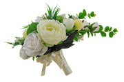 Brides Ivory Silk Lily, Rose & Gypsophila Wedding Shower Bouquet
