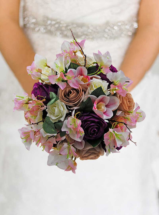 Purple, Lemon Mink Rose, Silk Bougainvillea, Orchid Bridal Wedding Shower