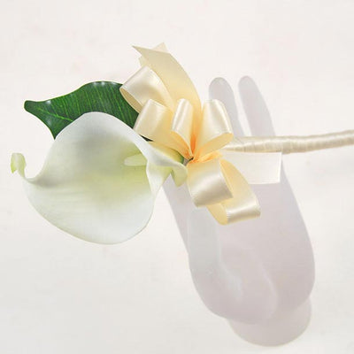 Artificial  Ivory Calla Lily Flower Girl Wedding Day Wand