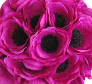 Bridesmaids Cerise Pink Silk Anemone Wedding Posy Bouquet