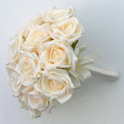 Bridesmaids Cream Foam Rose Wedding Posy Bouquet