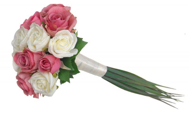 Vintage Pink & Ivory Rose Maids Wedding Posy Bouquet