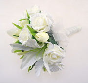Bridesmaids Ivory Silk Lily, Tulip & Rose Wedding Posy Bouquet