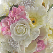 Bridesmaids Ivory Gerbera, Rose & Magnolia Wedding Bouquet