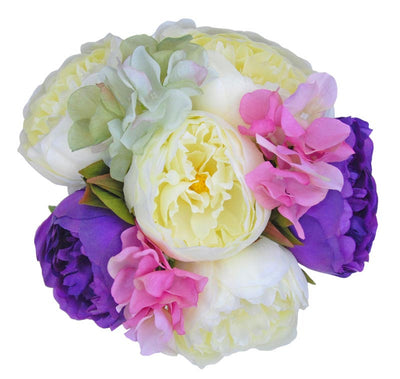 Bridesmaids Silk Peony & Hydrangea Wedding Posy Bouquet
