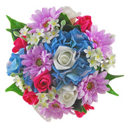 Bridesmaids Blue Hydrangea, Lilac Gerbera & Stephanotis Wedding Posy