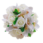 Bridesmaids Silk Orchid & Ivory Rose Wedding Posy Bouquet