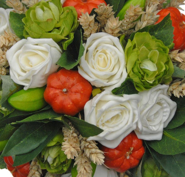 Bridesmaids Pumpkin, Hops, Rose & Dried Wheat Wedding Bouquet