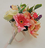 Bridesmaids Pink Gerbera, Magnolia, Orchid & Calla Lily Wedding Bouquet