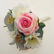Bridesmaids Wedding Bouquet Berries, Grey Eucalyptus, Gerbera & Gypsophila