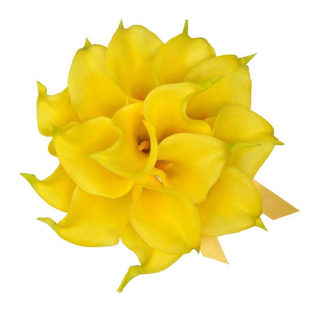 Bridesmaids Bright Yellow Calla Lily Wedding Posy Bouquet