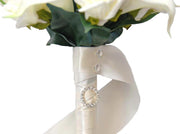 Bridesmaids Ivory Diamantie Rose & Calla Lily Wedding Bouquet