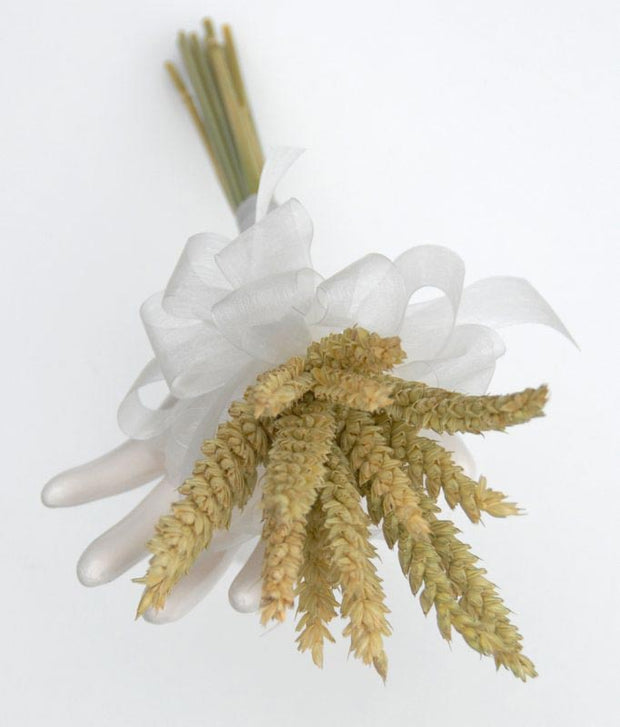 Dried Wheat Bridesmaids Wedding Wand with Organza Ribbon