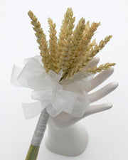 Dried Wheat Bridesmaids Wedding Wand with Organza Ribbon