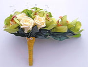 Bridesmaids Green Orchid, Hydrangea, Cream Rose & Crystal Wedding Shower