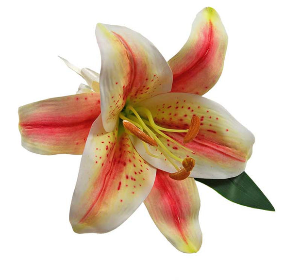 Grooms Pink Tiger Lily Wedding Buttonhole Boutonniere