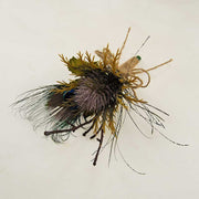 Grooms Teasel Thistle & Peacock Feather Wedding Buttonhole