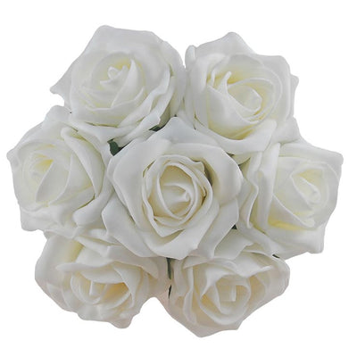 Flower Girls Artificial Ivory Foam Rose Wedding Posy