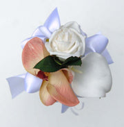 Vintage Pink Orchid, White Calla Lily & Rose Wedding Wand