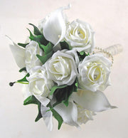 Ivory Casablanca & Calla Lily, Rose Bridesmaids Wedding Bouquet