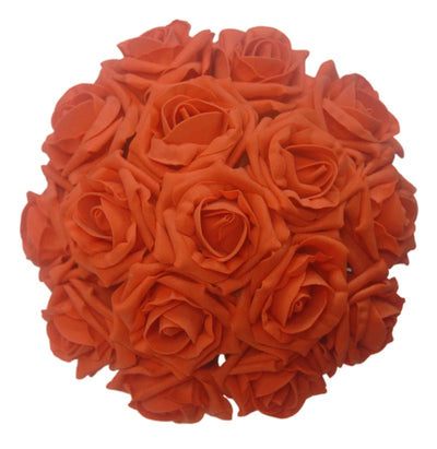 Orange Foam Rose Bridesmaids Wedding Posy Bouquet