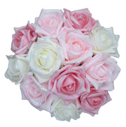 Pink & Ivory Rose Wedding Day Bridesmaids Posy Bouquet