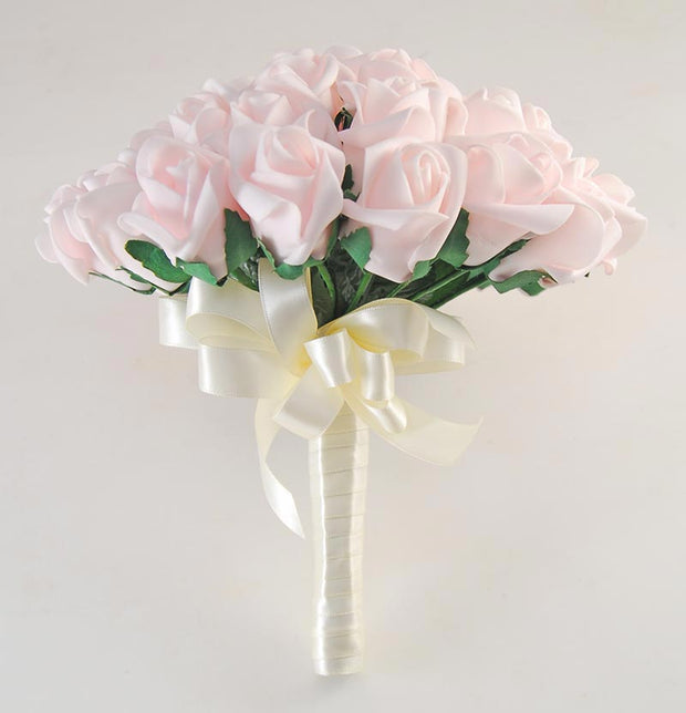 Bridesmaids Pink Foam Rose Wedding Posy Bouquet