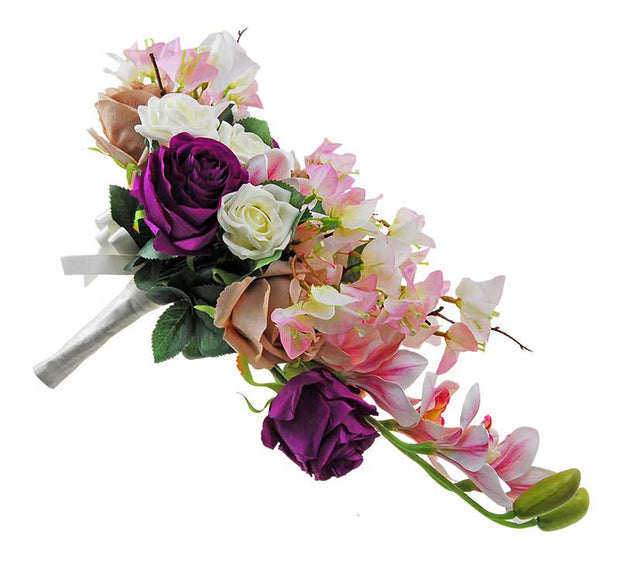 Purple, Lemon Mink Rose, Silk Bougainvillea, Orchid Bridal Wedding Shower