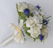 Bridesmaids Ivory Rose, Calla Lily & Thistle Wedding Posy