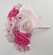 Bridesmaids Cerise, Light, Vantage & Mocha Pink Wedding Bouquet