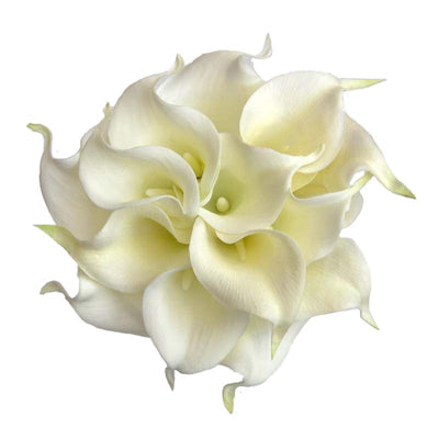 Bridesmaids Soft Touch Ivory Calla Lily Wedding Bouquet
