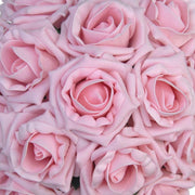 Bridesmaids Vintage Pink Foam Rose Wedding Posy Bouquet
