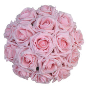 Bridesmaids Vintage Pink Foam Rose Wedding Posy Bouquet