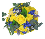 Bridesmaids Yellow Rose, Delphinium & Waxflower Wedding Bouquet