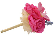 Pink Orchid, Foam Rose & Lavender Flower Girl Wedding Wand